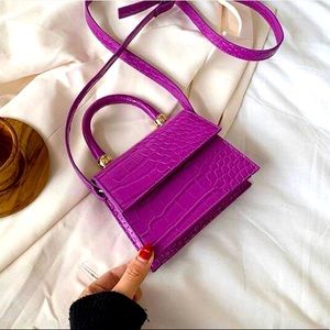 Purple Mini Crocodile Purse